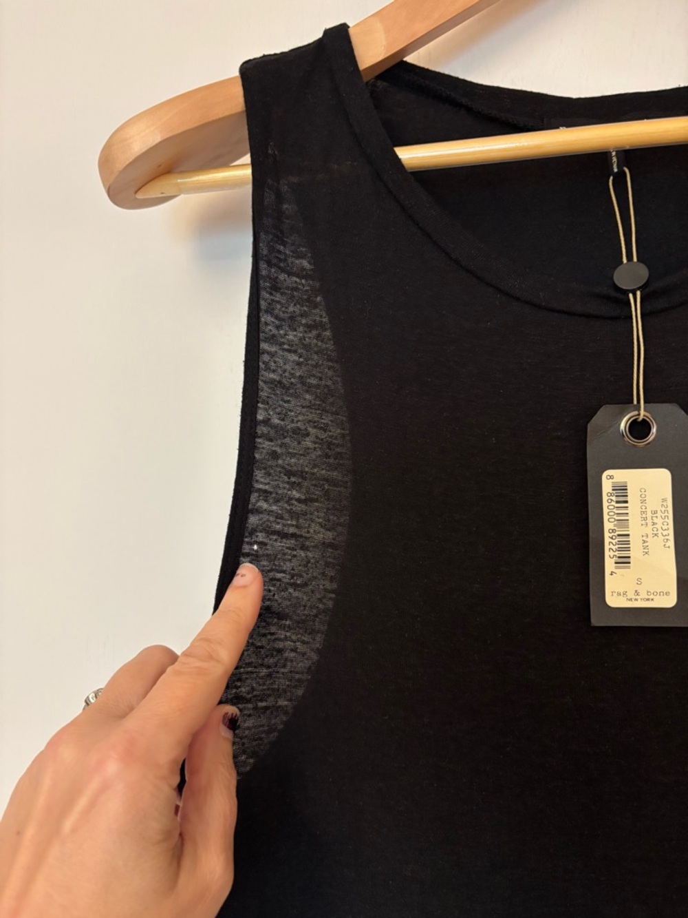 Rag & Bone Black Racerback Scoop Concert Tank Festival Timeless Soft Minimalist - Picture 2 of 10